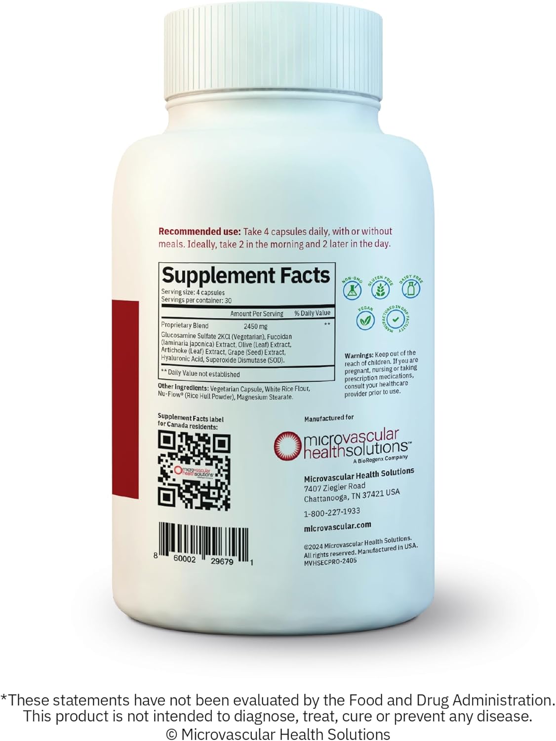 Vascular & Heart Health Supplement with Endocalyx Pro - 120 Capsules | Support Nitric Oxide and Glycocalyx | Promotes Vascular Protection and Microcirculation