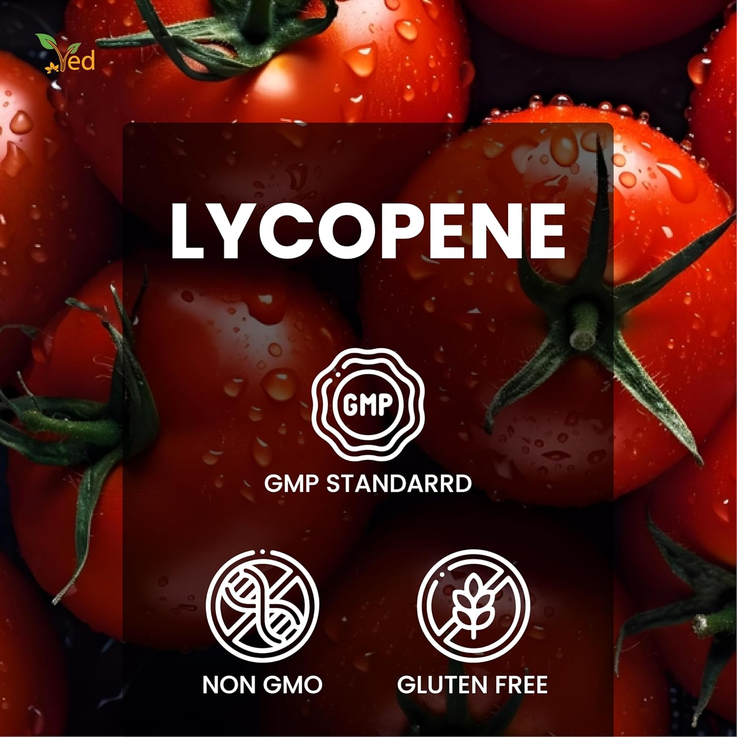 Ved Lycopene Softgel Supplement 500mg x 90, 12 Months Supply, Non-GMO, Energy Balance Support (Pack of 4)