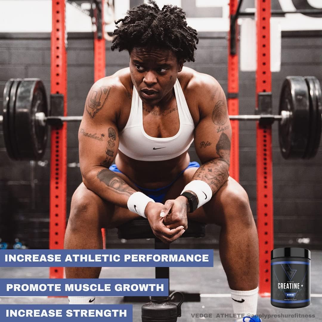 Vedge Nutrition Creatine +: Vegan Plant-Based Powder for Energy and Performance, 30 Servings.