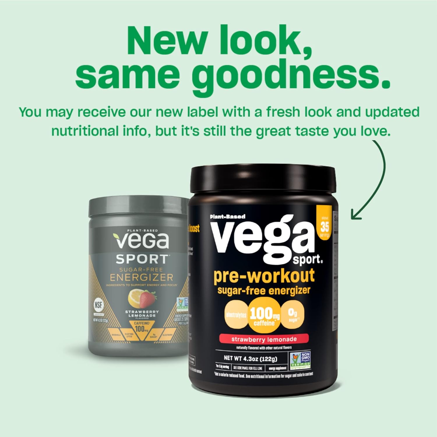 Vega Sport Sugar Free Pre-Workout Energizer, Berry Flavor - Energy Boosting Powder for Both Genders, Enhanced Focus, Electrolytes, Vegan & Keto Friendly, Gluten Free, Non GMO, 4 oz