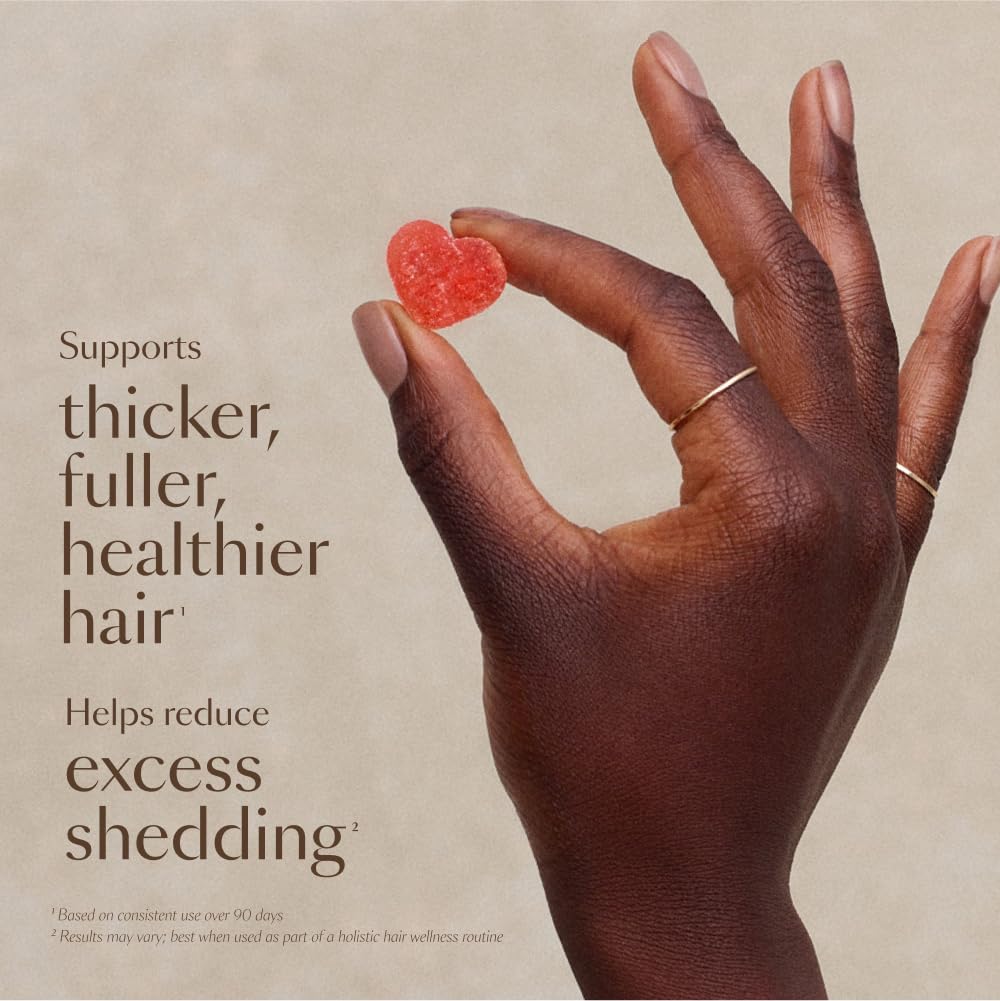 VEGAMOUR GRO Biotin Gummies: Strawberry Flavor, 5000 mcg Biotin, Hair Health Support, Vegan, 30 Ct