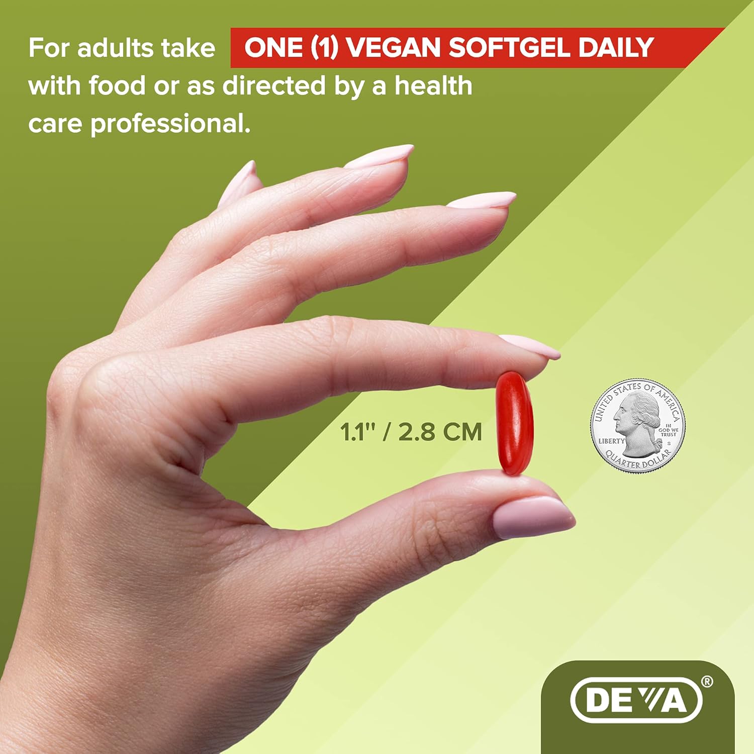 Vegan Algae Oil Omega-3 DHA EPA Supplement Softgels - 500 MG, Carrageenan & Gelatin Free, Non-Fish Source - 60 Count