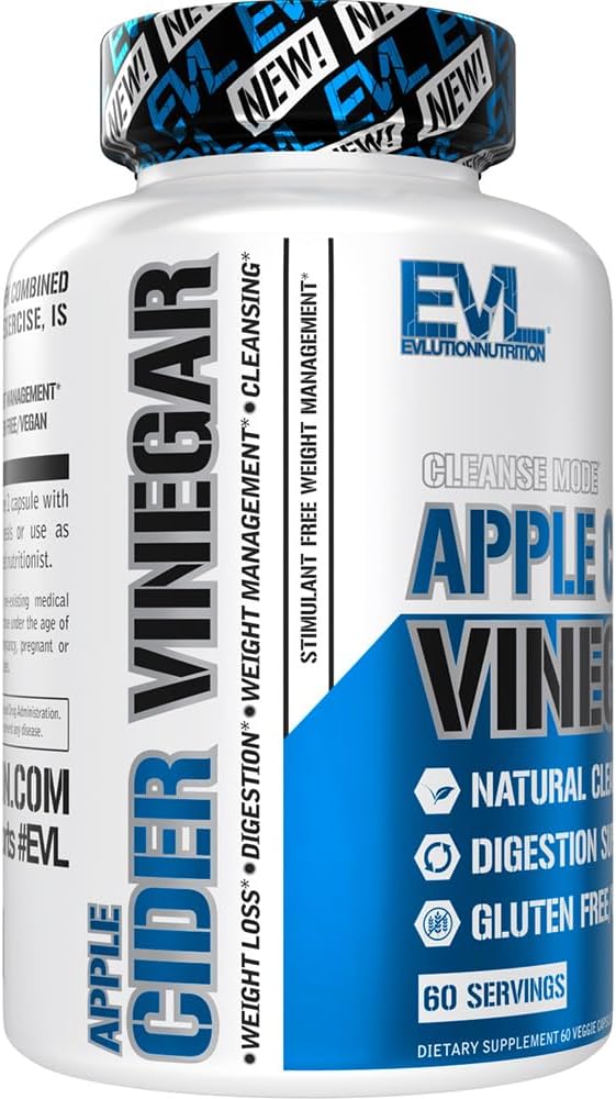 Vegan Apple Cider Vinegar Capsules with Cayenne Pepper for Detox and Weight Management - 60 Servings