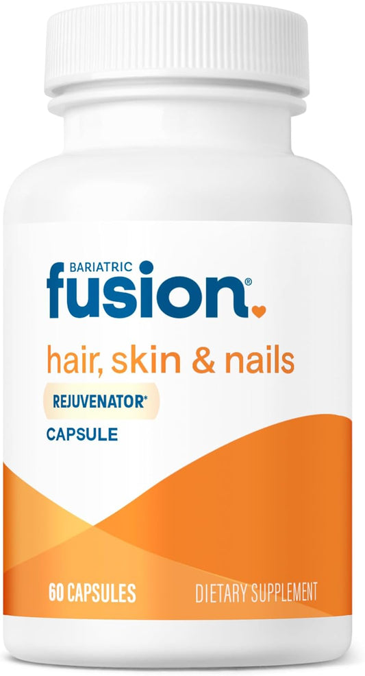 Vegan Bariatric Fusion ONE Per Day Hair Skin and Nails Vitamins for Women - Biotin, B12, B1 - 60 Capsules