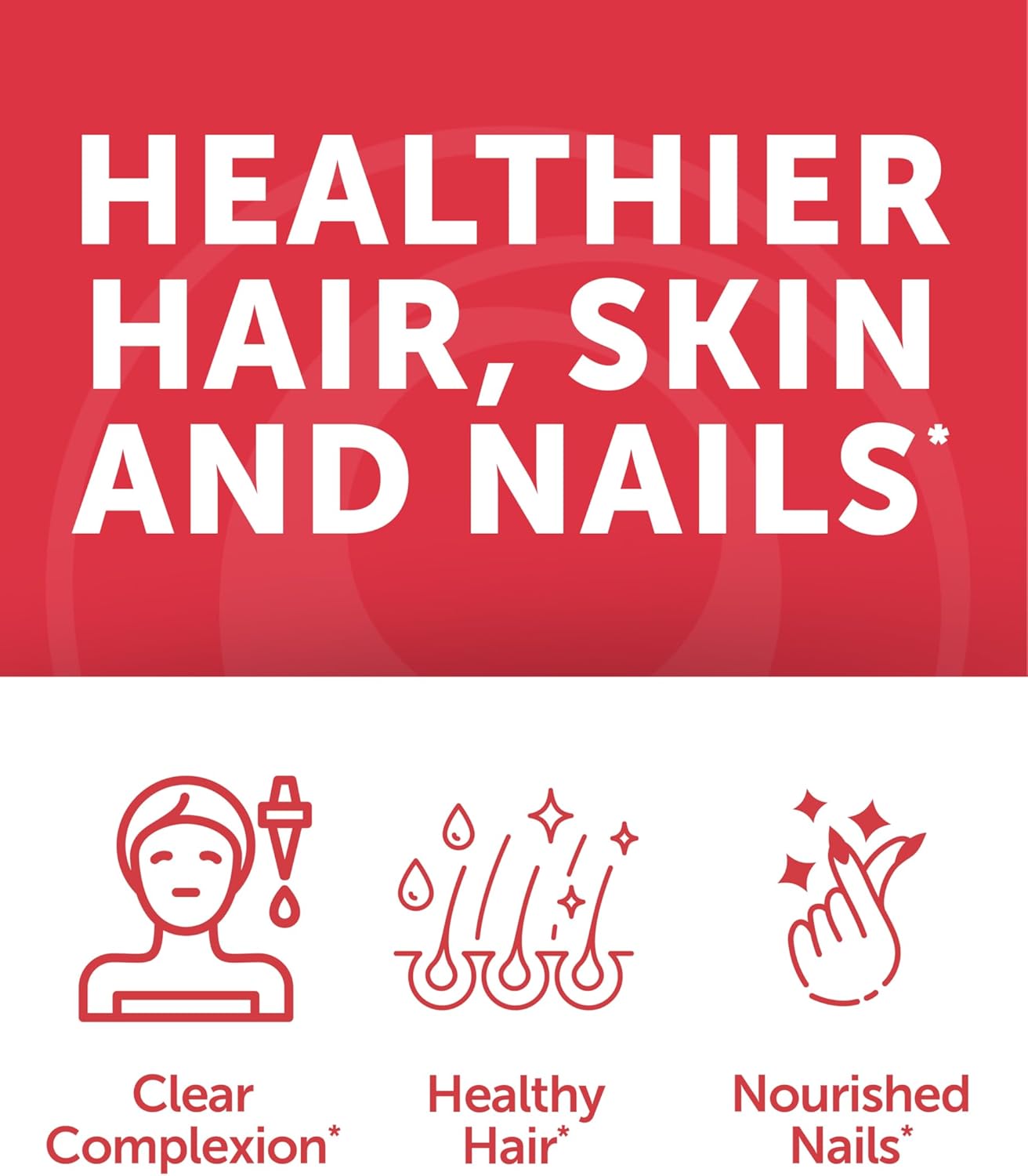 Vegan Biotin Gummies for Women - 5000mcg Hair Skin Nails Vitamins with Vitamin C & E - Tasty Proprietary Formula - Non-GMO - 6 Pack