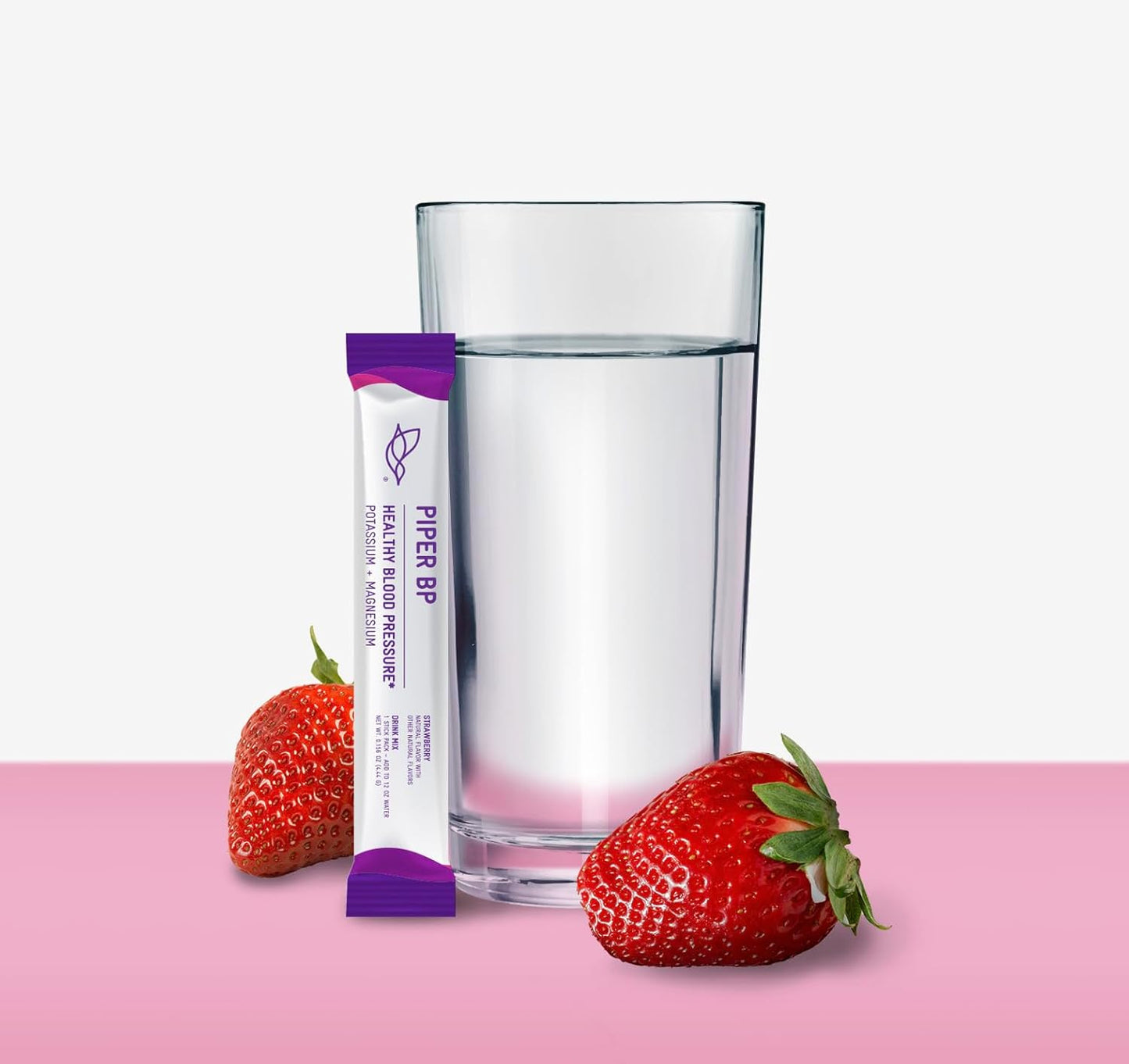 Vegan Blood Pressure Drink Mix with Potassium and Magnesium Powder: 30 Stick Packs (Non-GMO)