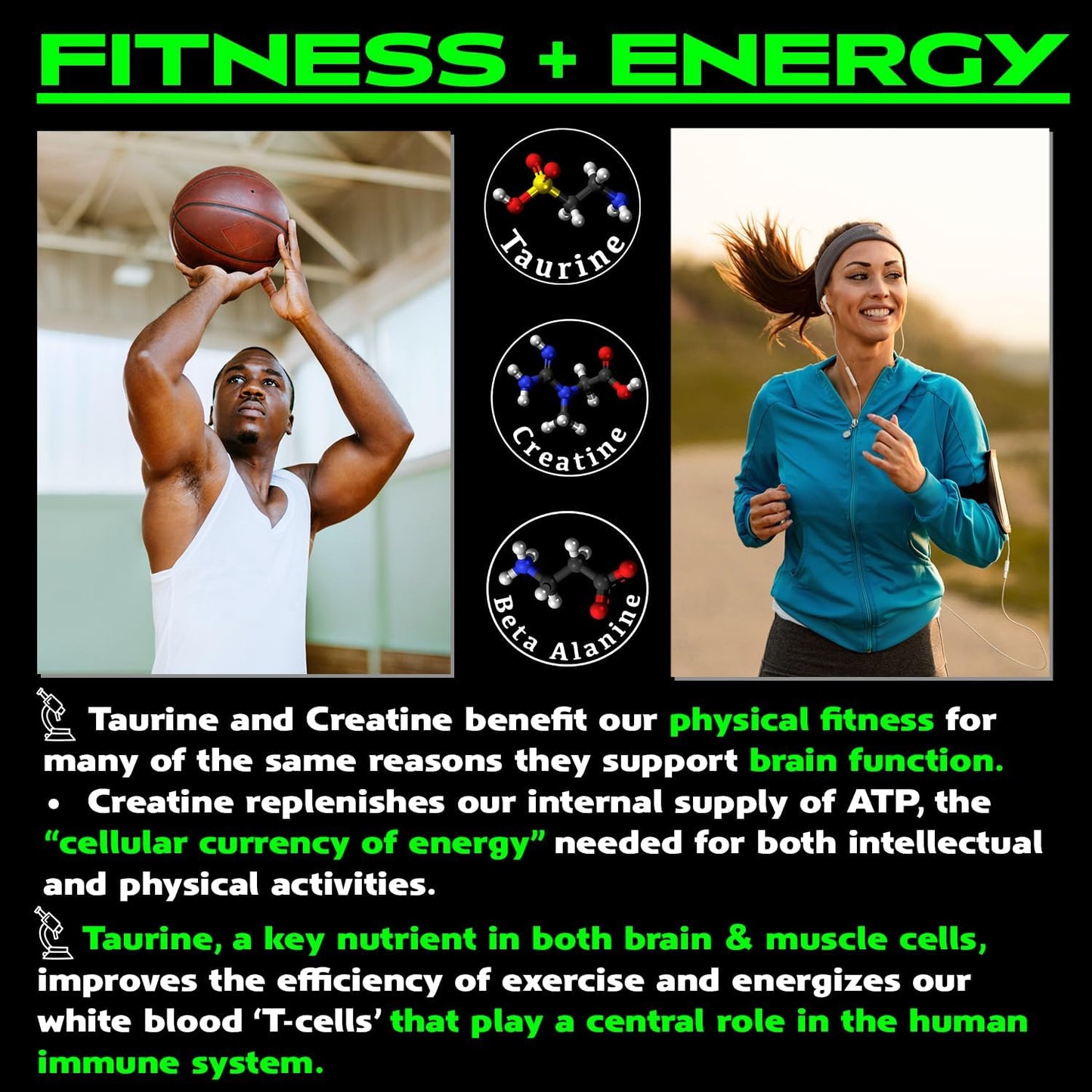 Vegan Brain & Body Boost Supplement: Plant-Based Nutrition for Working Intelligence, Anti-Aging, and Physical Fitness | 40 Servings/300g