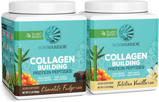 Vegan Collagen Peptide Powder with Hyaluronic Acid | Chocolate & Vanilla Flavor | 20 Servings