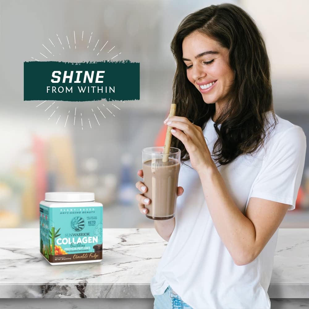 Vegan Collagen Peptide Powder with Hyaluronic Acid | Chocolate & Vanilla Flavor | 20 Servings