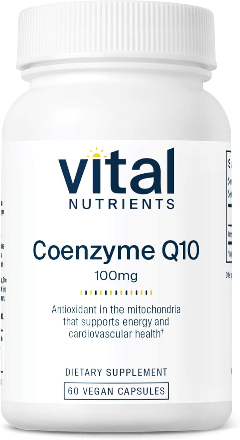 Vegan CoQ10 100mg Supplement for Heart Health & Energy - 60 Capsules, Gluten/Dairy/Soy Free, Non-GMO, Potent Antioxidant from Ubiquinone