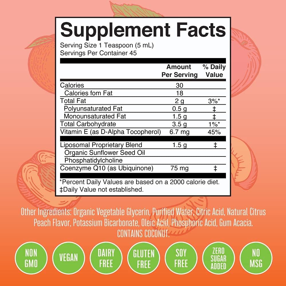 Vegan Cordyceps Liposomal & CoQ10 Vitamins for Immunity & Heart Health | Maple Spice & Citrus Peach Flavors | Clean Label Project Verified® | Non-GMO & Gluten-Free