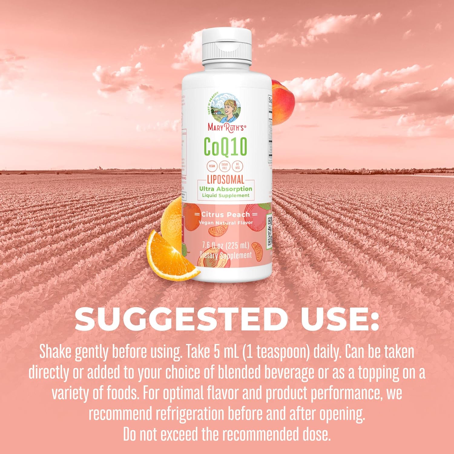 Vegan Cordyceps Liposomal & CoQ10 Vitamins for Immunity & Heart Health | Maple Spice & Citrus Peach Flavors | Clean Label Project Verified® | Non-GMO & Gluten-Free