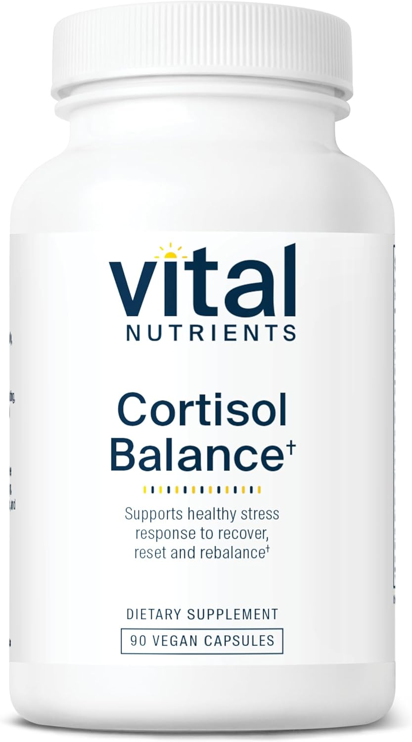Vegan Cortisol Manager Supplement for Stress Relief & Energy with Ashwagandha & Magnesium - 90 Capsules