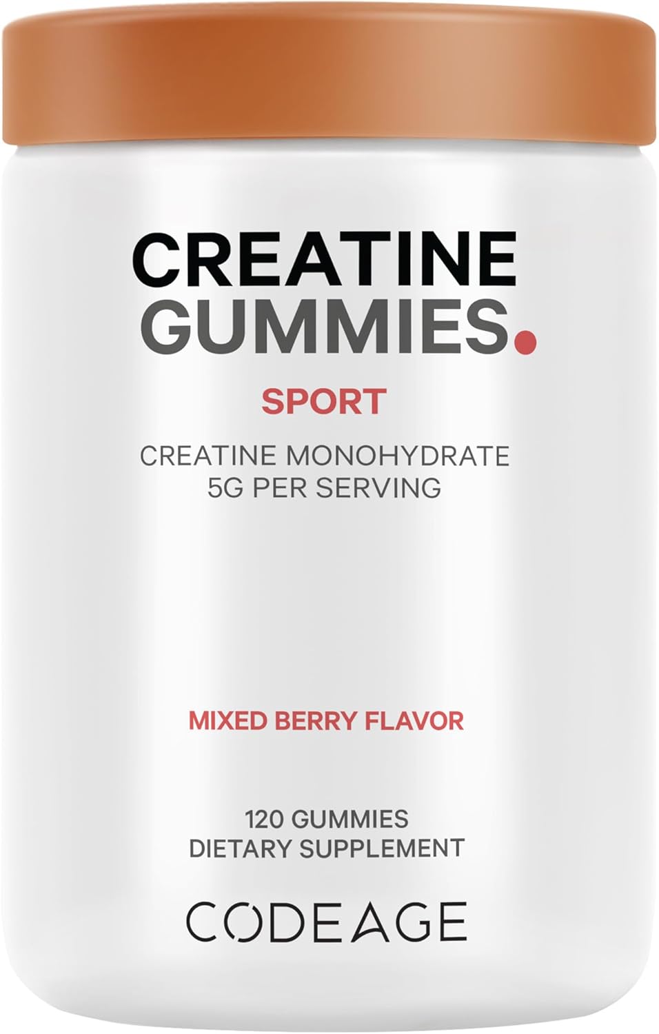 Vegan Creatine Gummies with AstraGin & Astralagus - Mixed Berry Flavor - 5000mg Creatine - Non-GMO - 120 Gummies