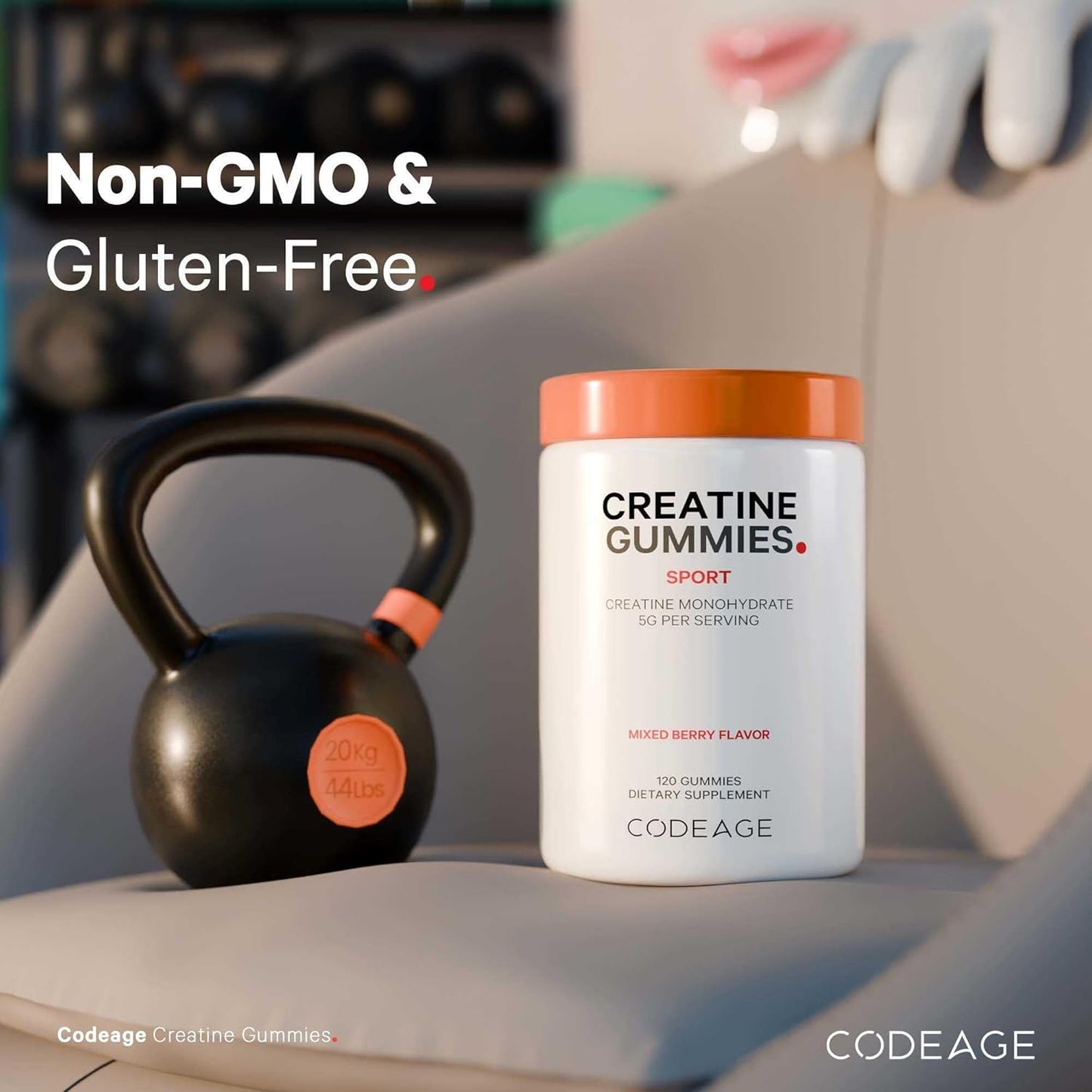 Vegan Creatine Gummies with AstraGin & Astralagus - Mixed Berry Flavor - 5000mg Creatine - Non-GMO - 120 Gummies