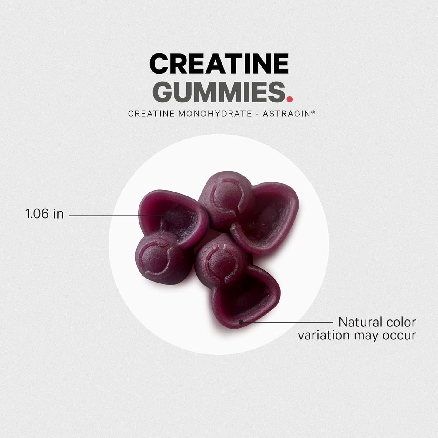 Vegan Creatine Gummies with AstraGin & Astralagus - Mixed Berry Flavor - 5000mg Creatine - Non-GMO - 120 Gummies