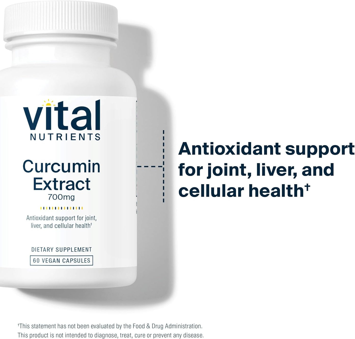 Vegan Curcumin Extract 700mg Capsules with Black Pepper | Antioxidant Joint, Liver, Cellular Health Support | Gluten, Dairy, Soy Free