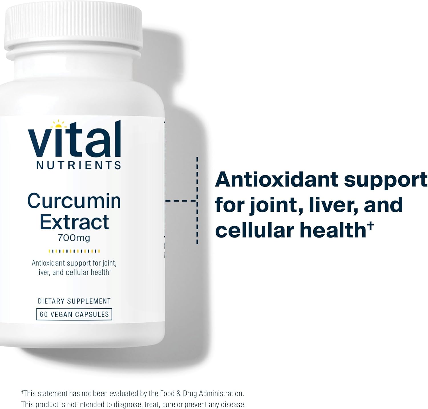 Vegan Curcumin Extract 700mg Capsules with Black Pepper | Antioxidant Joint, Liver, Cellular Health Support | Gluten, Dairy, Soy Free