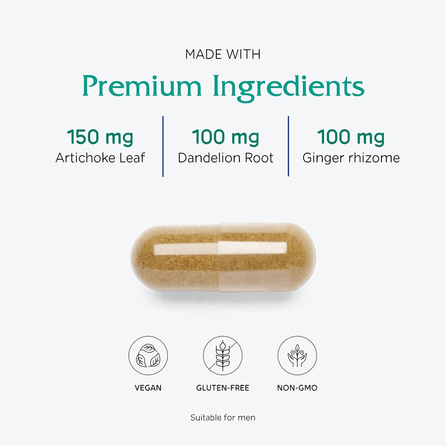 Vegan Digestive Support Supplement with Vitanica Bitters Extra - 90 Capsules