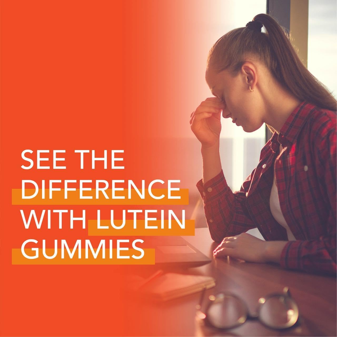 Vegan Eye Care Gummies with Lutein & Zeaxanthin for Vision Clarity & Blue Light Support
