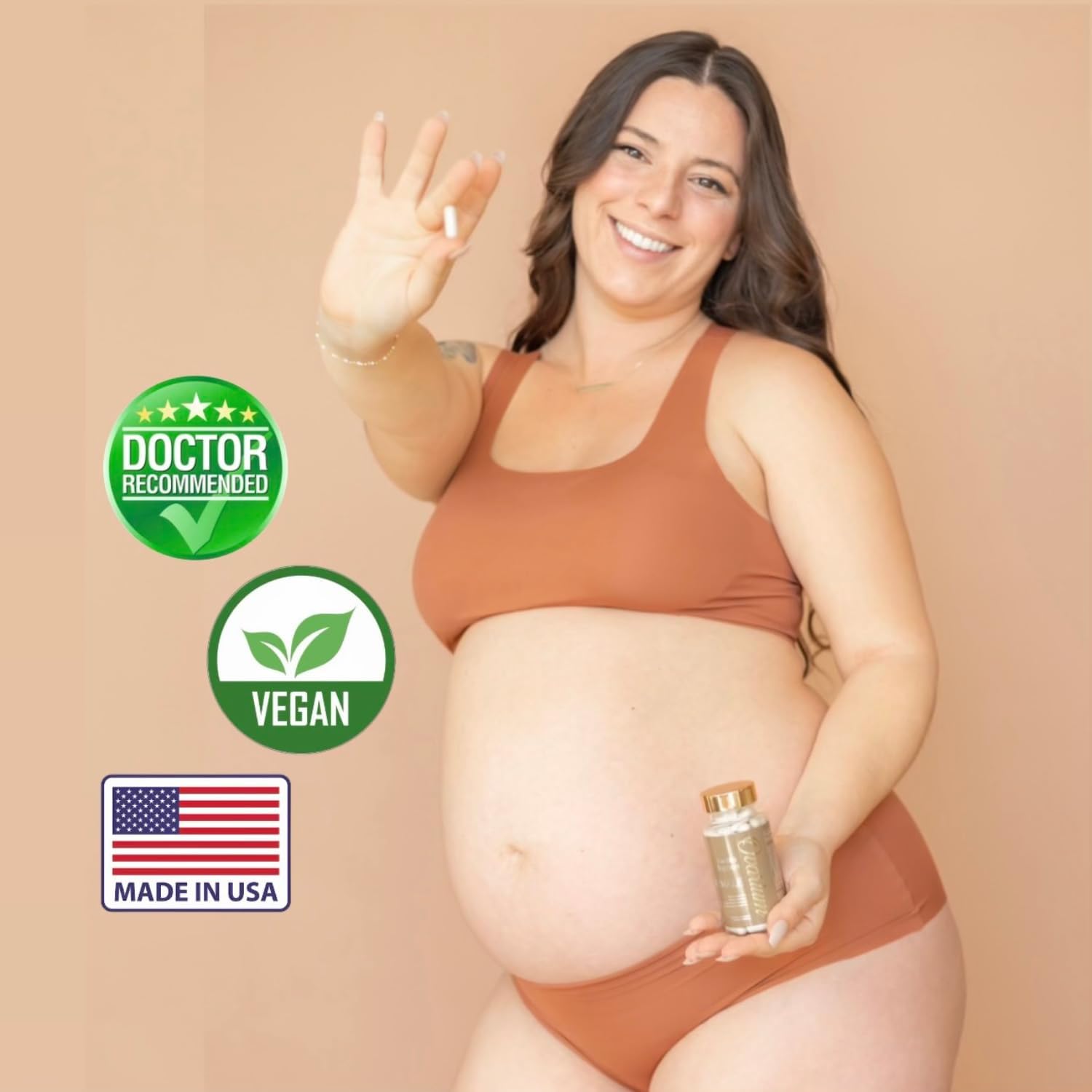 Vegan Fertility Supplement for Women - Ovarium® Female Blend with Black Tea Extract, Omega-3, Chasteberry, & Folate - Supports Conception & Egg Health - 60 Capsules