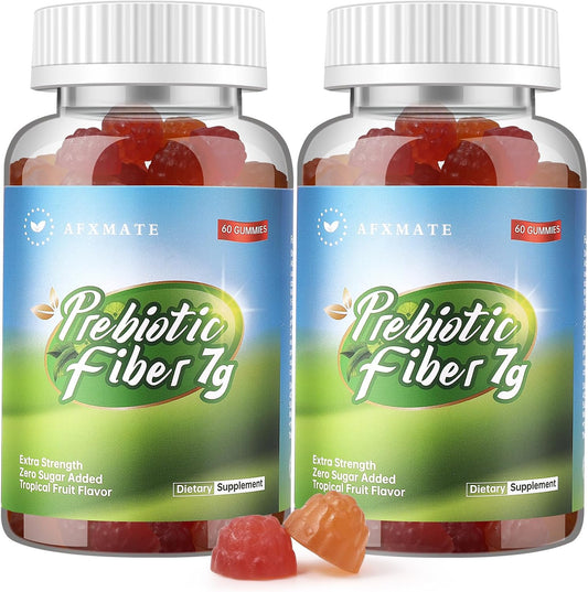 Vegan Fiber Gummies for Adults - 7g Fiber, Sugar-Free, Gluten-Free - Digestive Health and Regularity Support - 120 Count