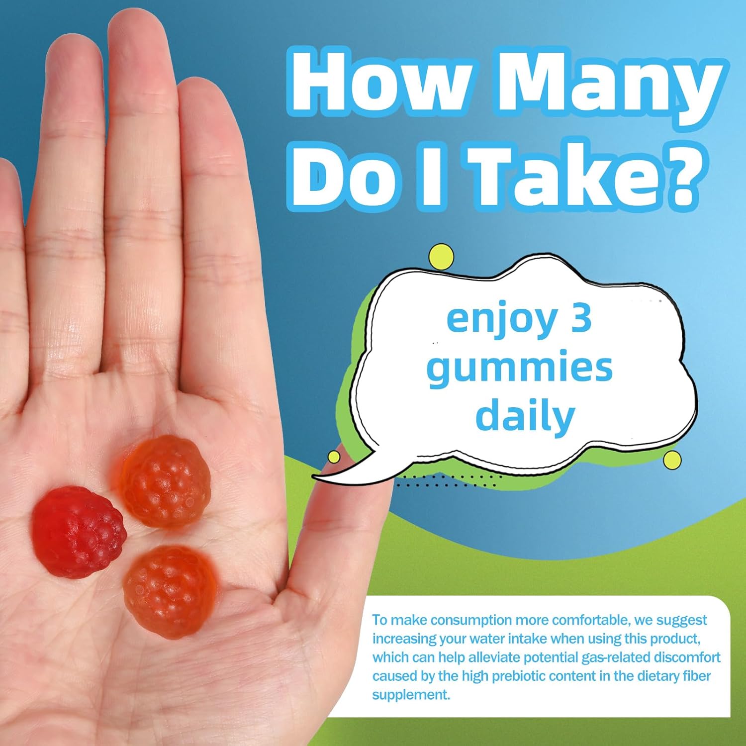 Vegan Fiber Gummies for Adults - 7g Fiber, Sugar-Free, Gluten-Free - Digestive Health and Regularity Support - 120 Count