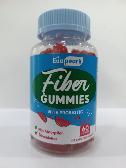 Vegan Fiber Gummies with Probiotics & Prebiotics - 2 Packs, 120 Counts - Men & Women, Regularity, Digestion & Gut Health