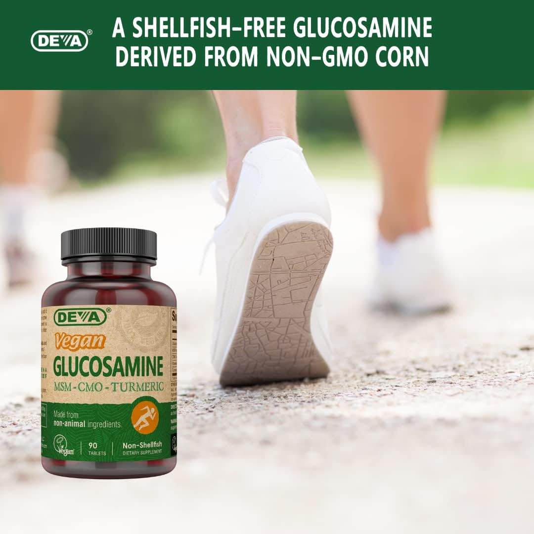 Vegan Glucosamine MSM & CMO with Turmeric and Boswellia Extracts - 90 Tablets