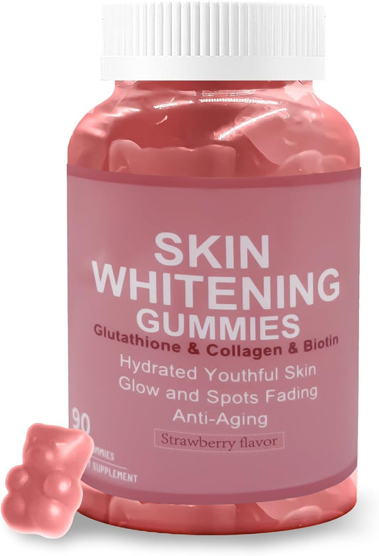 Vegan Glutathione Collagen Gummies with Vitamin C - Anti-Aging Supplement for Women - Hair Skin Nails Support - Sugar Free - 90 Count