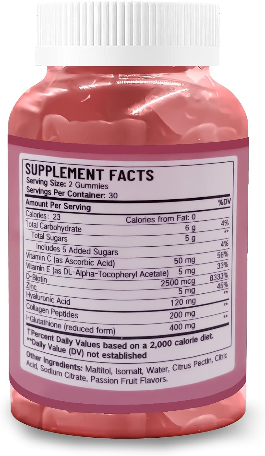 Vegan Glutathione Collagen Gummies with Vitamin C - Anti-Aging Supplement for Women - Hair Skin Nails Support - Sugar Free - 90 Count