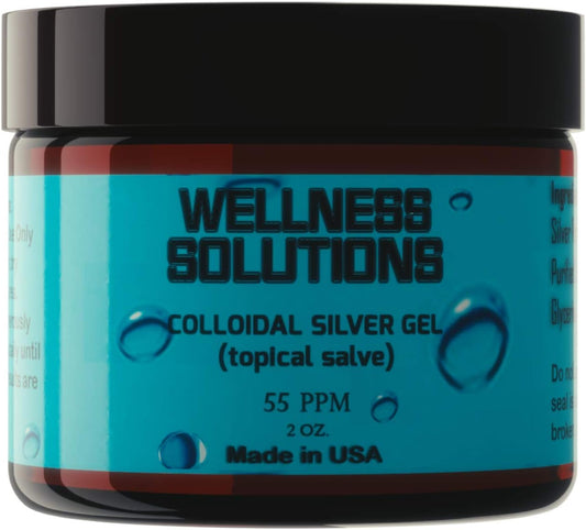 Vegan & Gluten-Free Colloidal Silver Topical Gel for Wellness - 2 oz. Size