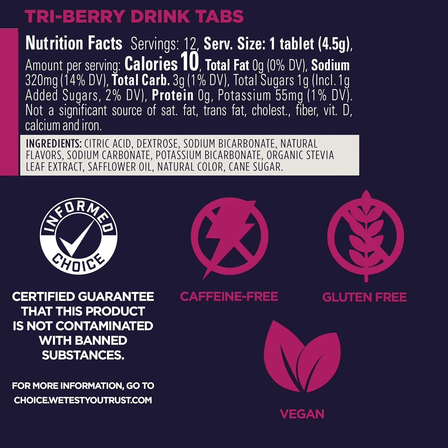 Vegan Gluten-Free GU Energy Hydration Electrolyte Tablets for Running, Cycling, Triathlon - Tri-Berry Flavor, 4-Count (48 Servings)