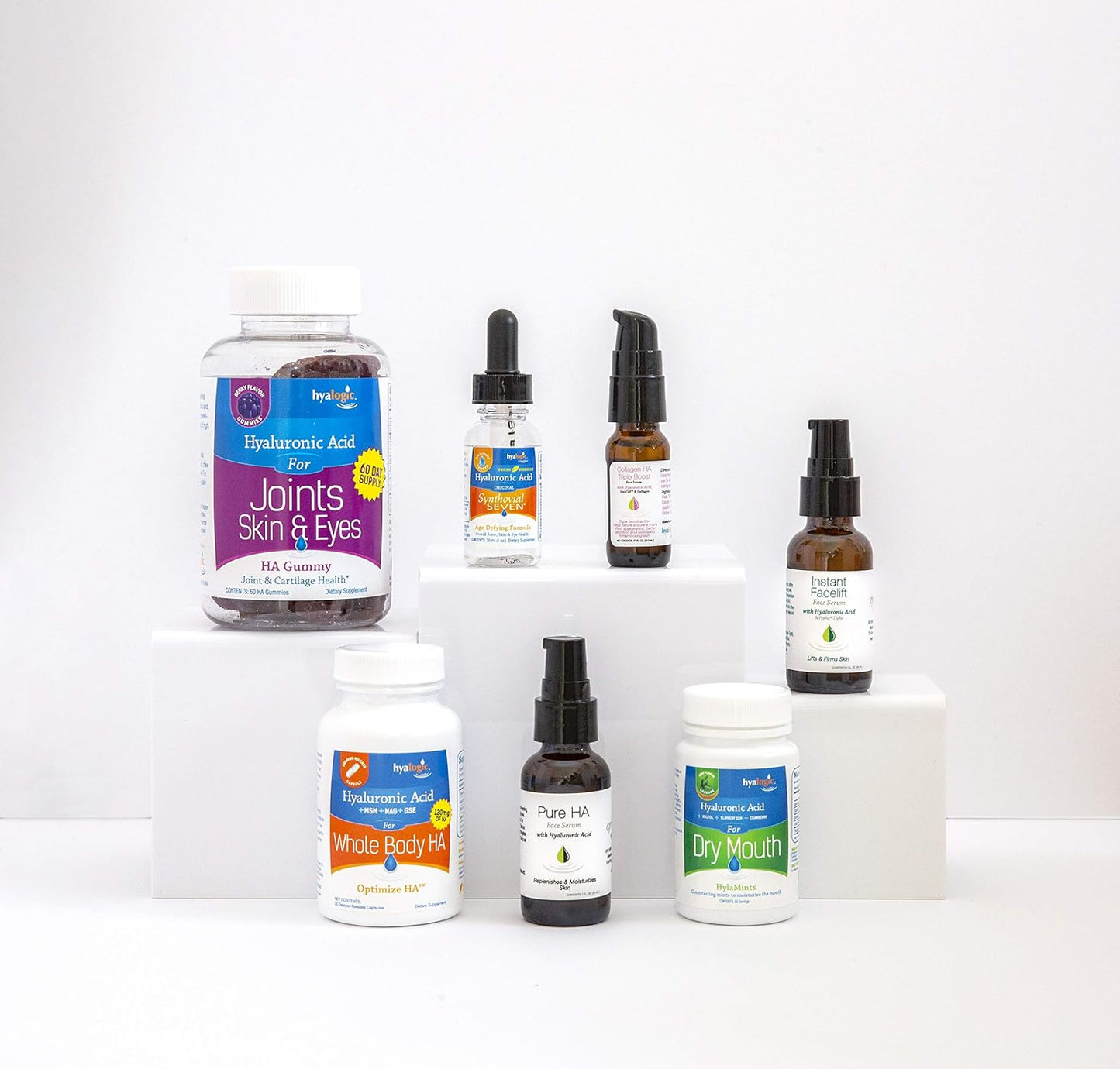 Vegan Hyalogic Synthovial Seven Liquid & Resveratrol Capsules for HA Joint Support - 1 oz