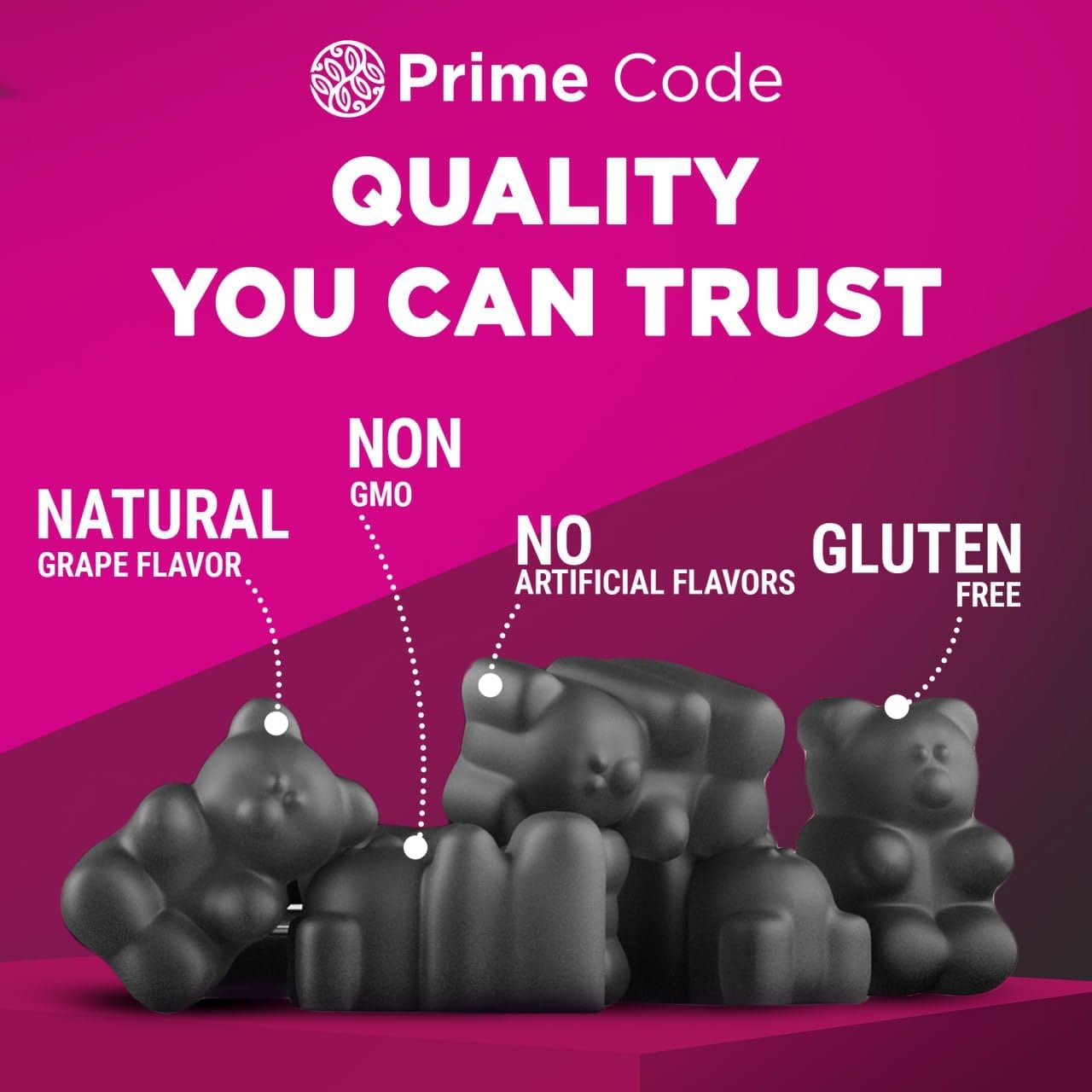 Vegan Iron Gummies with Vitamin B12 - Natural Blackberry Flavor - 30 Day Supply - Non-GMO Blood Builder Supplement for Anemia in Women & Men
