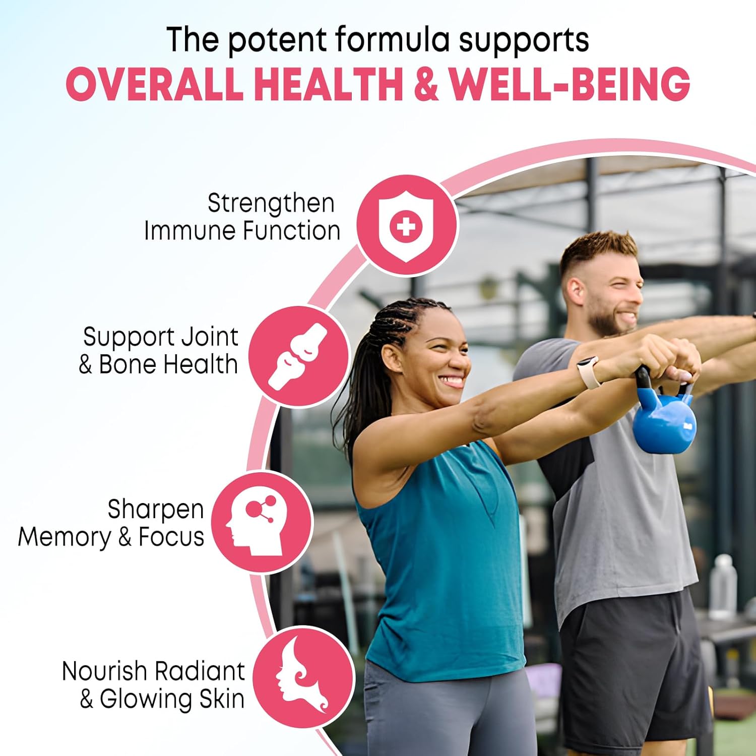Vegan Iron Supplement Gummies with Vitamins for Energy Support, Anemia, 2 Pack, 120 Count
