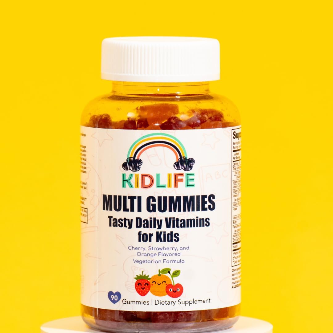 Vegan Kids Daily Gummy Vitamins for Immune Support - 90 Count Soft and Tasty Essentials