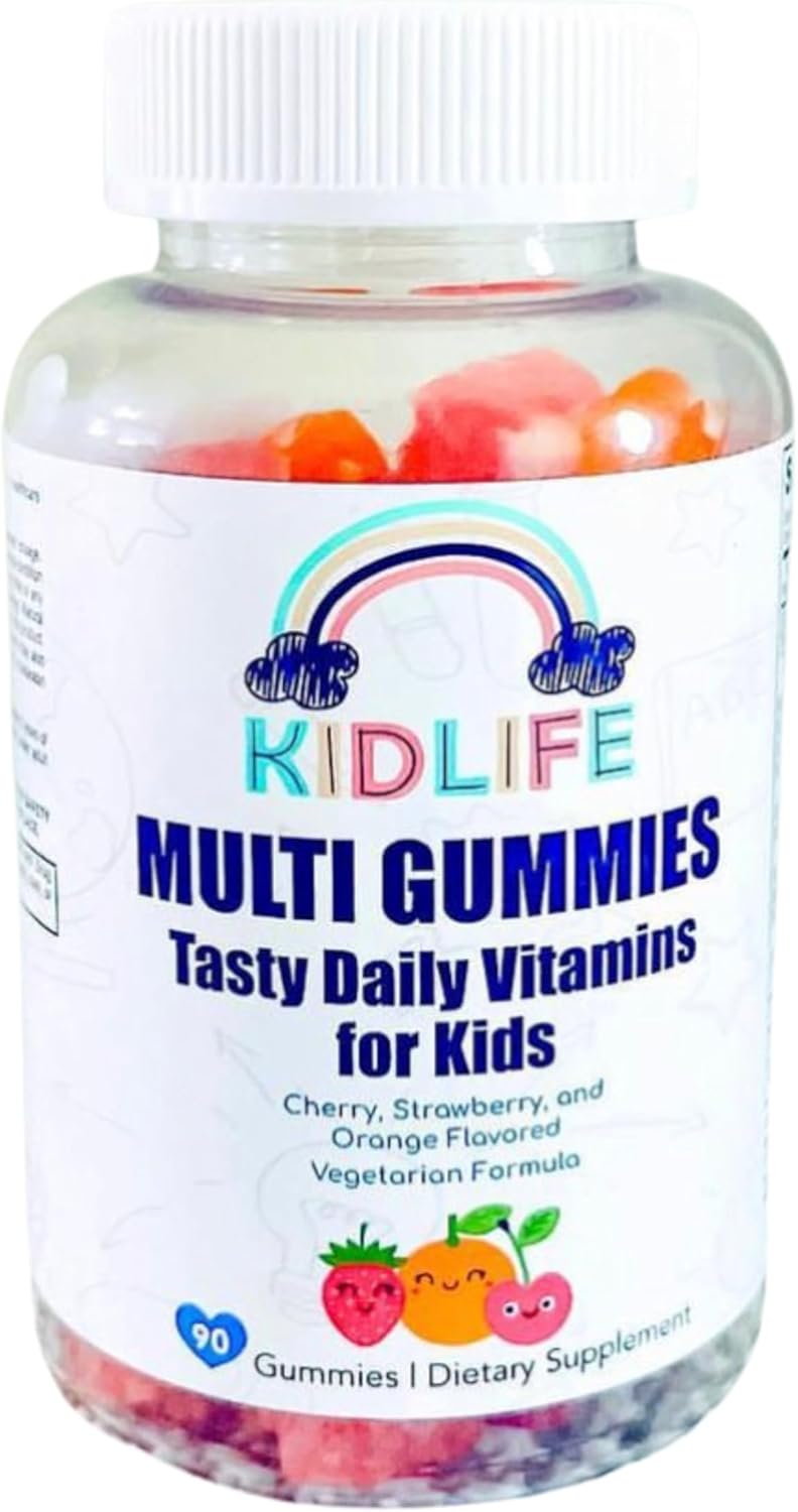Vegan Kids Daily Gummy Vitamins for Immune Support - 90 Count Soft and Tasty Essentials