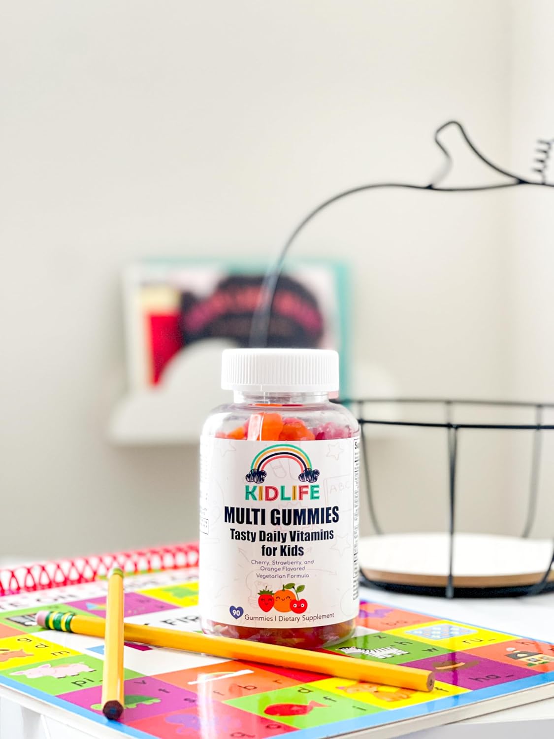 Vegan Kids Daily Gummy Vitamins for Immune Support - 90 Count Soft and Tasty Essentials