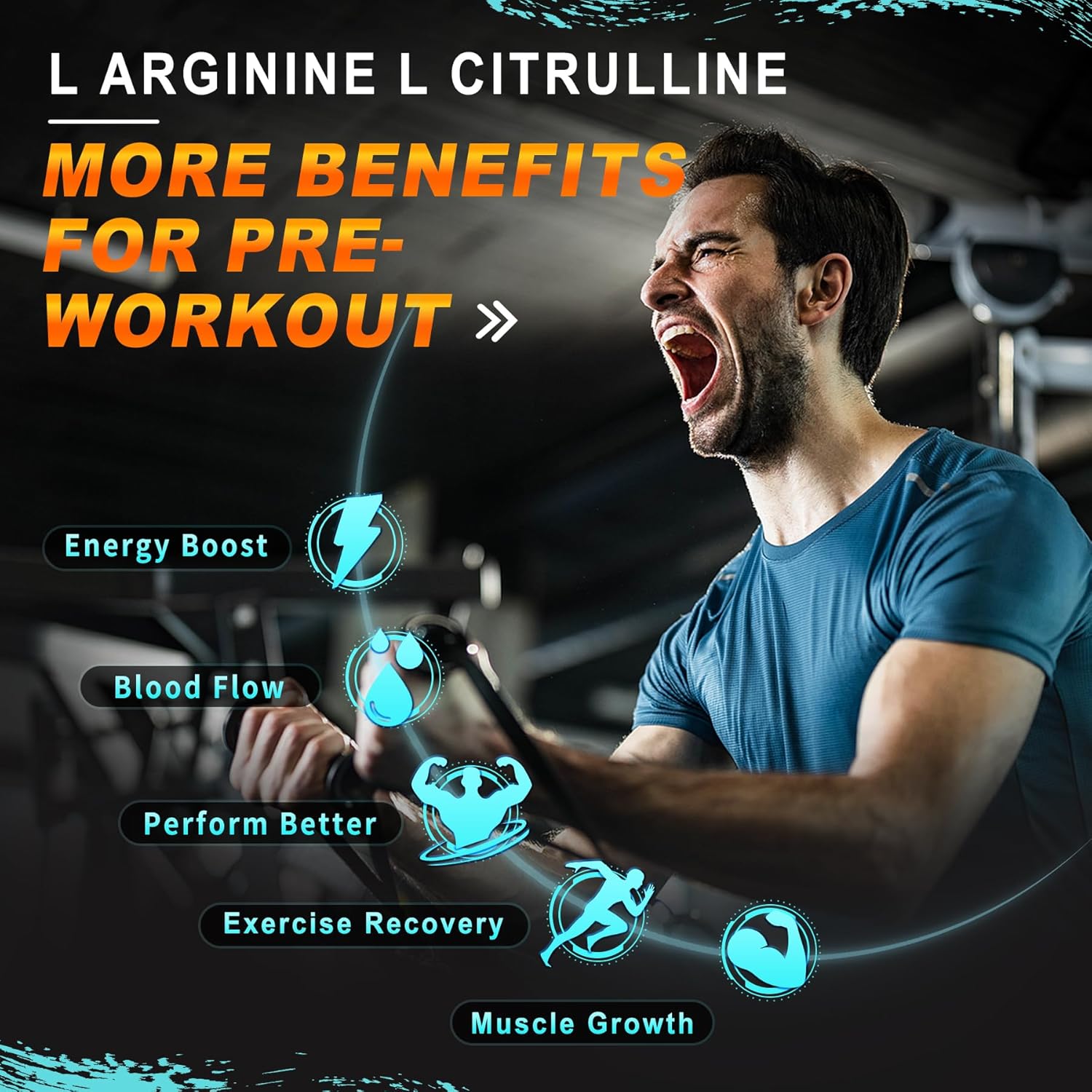 Vegan L Arginine Nitric Oxide Gummies 1300mg with L Citrulline and Beet Root for Performance and Muscle Growth - 120 Count