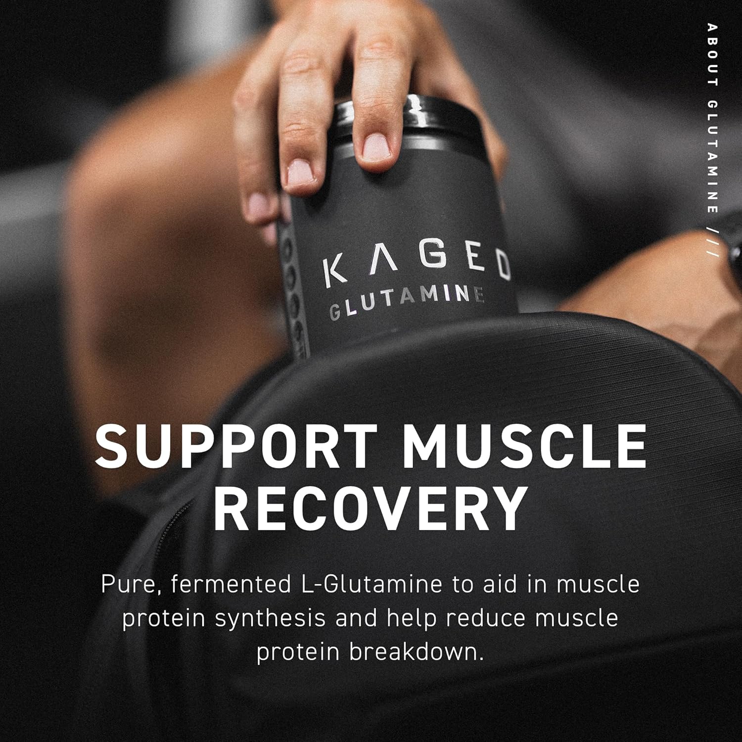 Vegan L-Glutamine Powder for Muscle Recovery, Post-Workout Support - 500g, Unflavored, Banned-Substance Free - 100 Servings