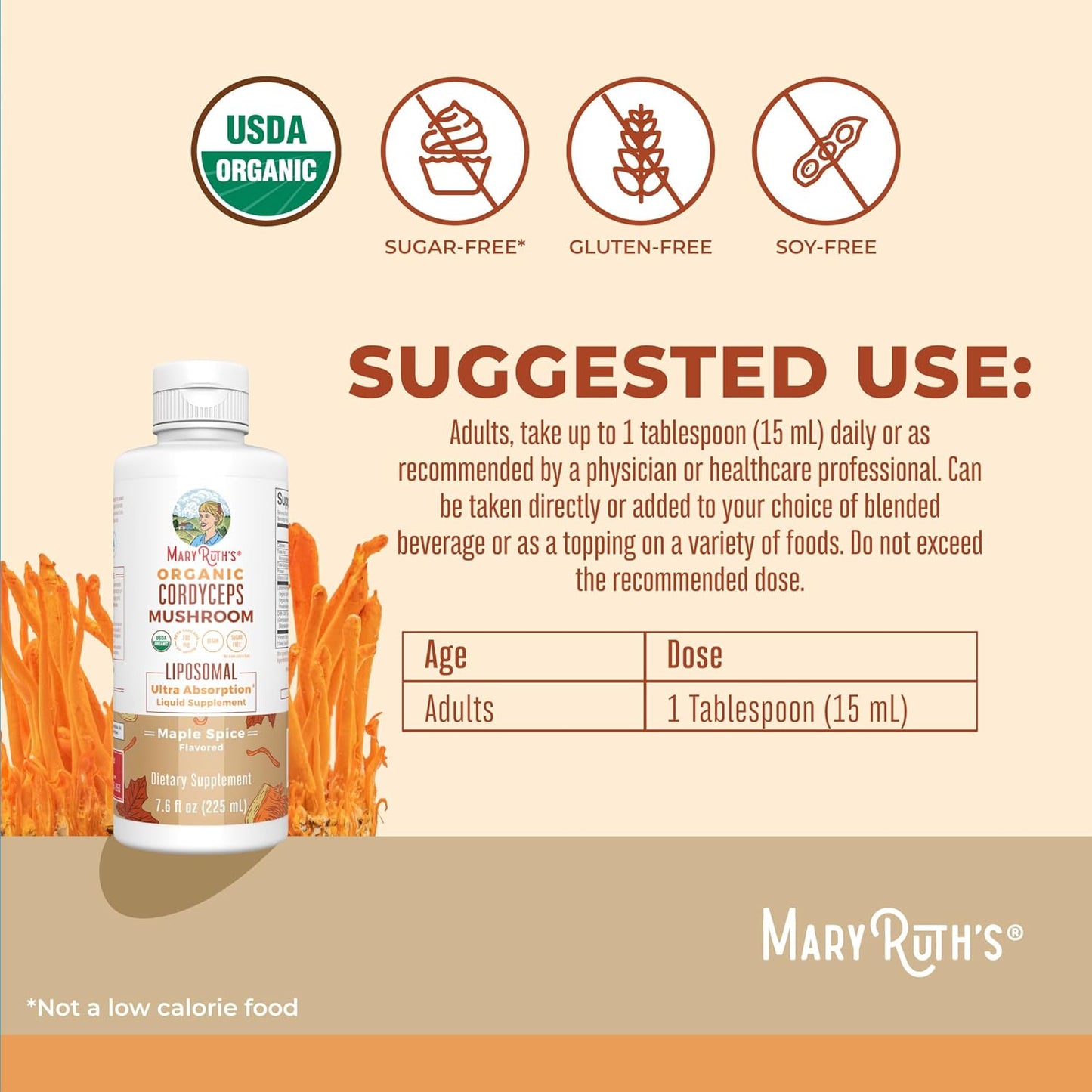 Vegan Liposomal Cordyceps & Reishi Mushroom Vitamins for Immunity & Skin, Maple Spice & Candied Pecan Flavors | Clean Label Project Verified | Non-GMO & Gluten-Free