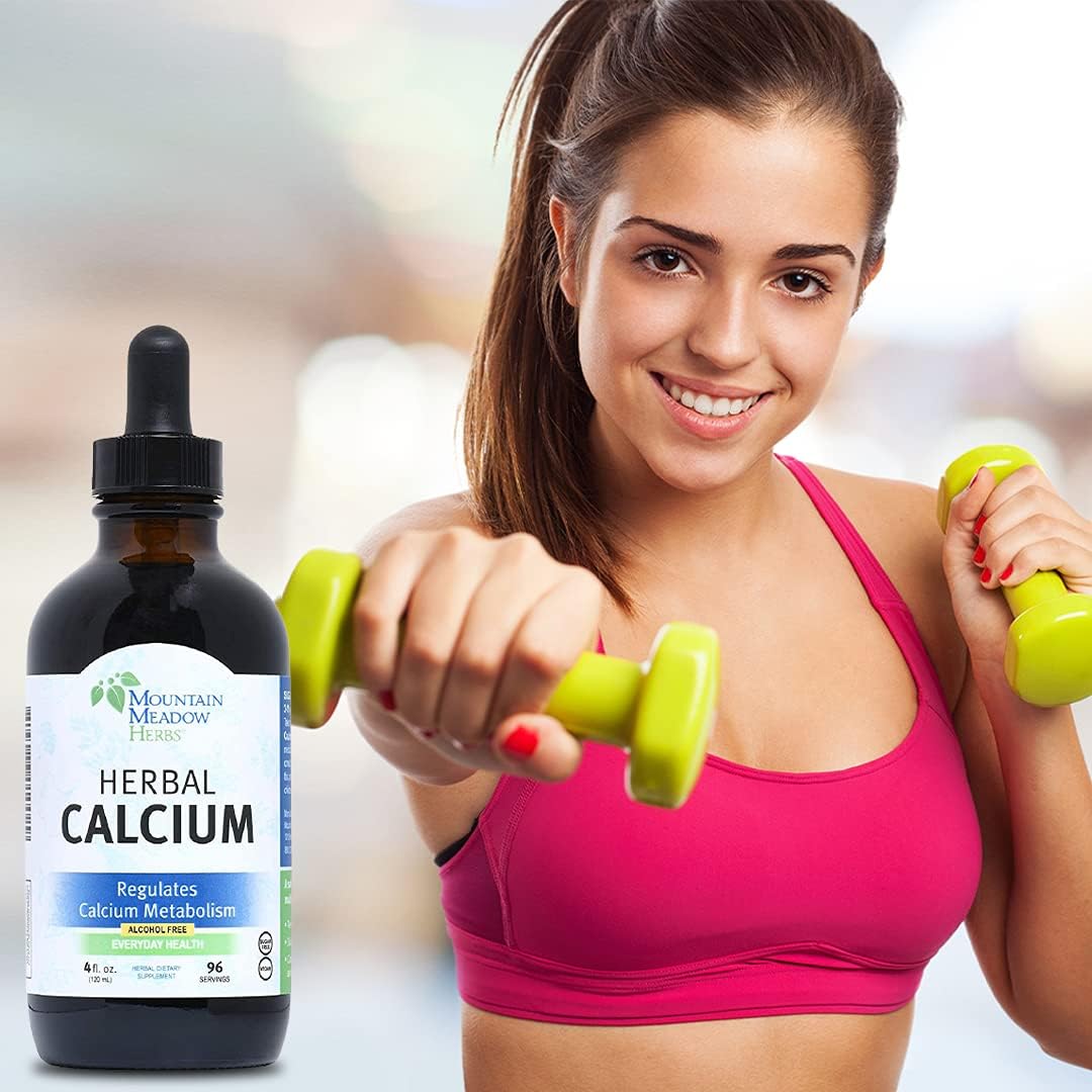 Vegan Liquid Herbal Calcium Supplement for Strong Bones & Teeth - Mountain Meadow Herbs - 2 Oz