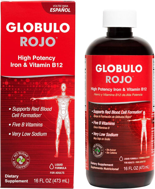 Vegan Liquid Iron Supplement with High Potency Iron & B Vitamins, 16 fl oz