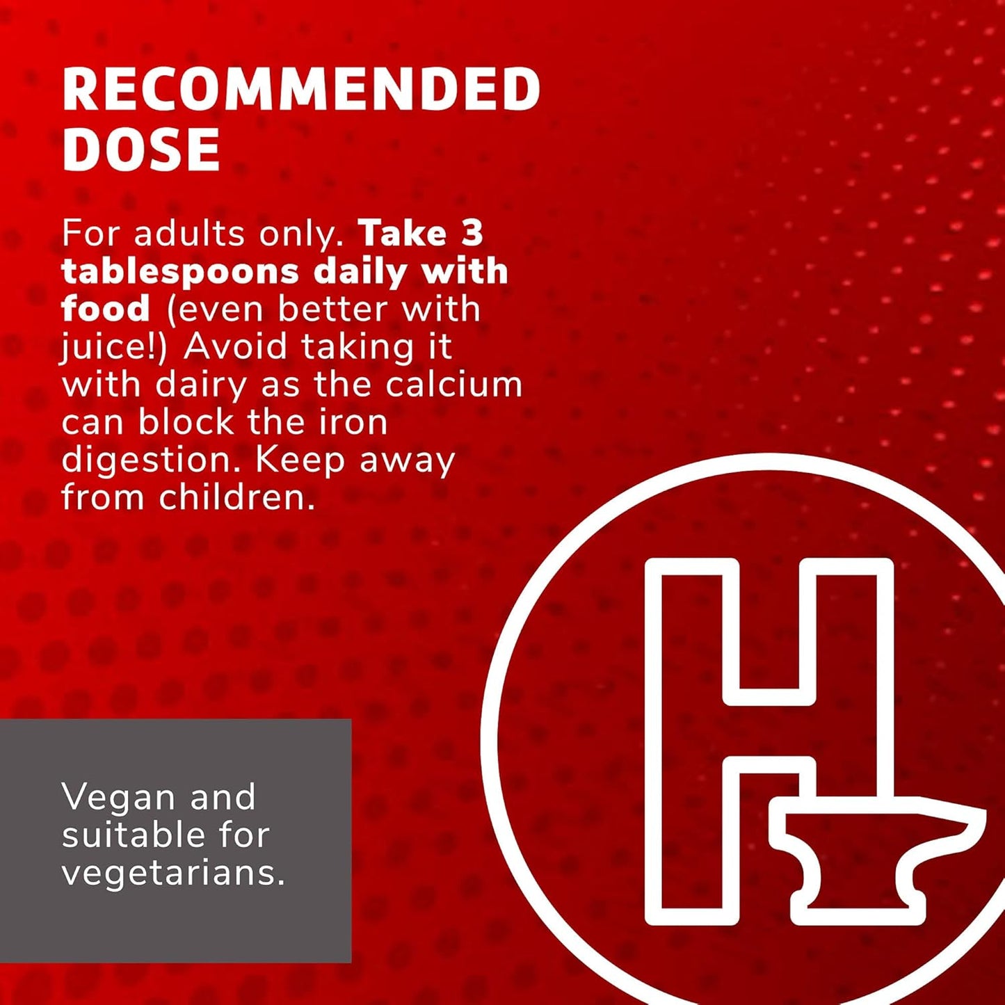 Vegan Liquid Iron Supplement with High Potency Iron & B Vitamins, 16 fl oz