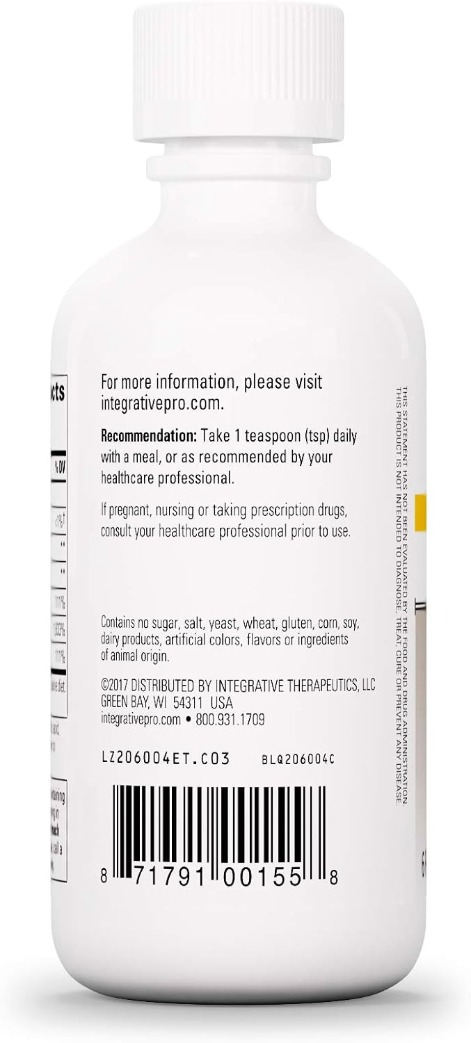 Vegan Liquid Iron Supplement with Vitamin B12 and Folate for Energy Support - Gluten-Free & Dairy-Free - Apple Cinnamon Flavored - 6 fl oz