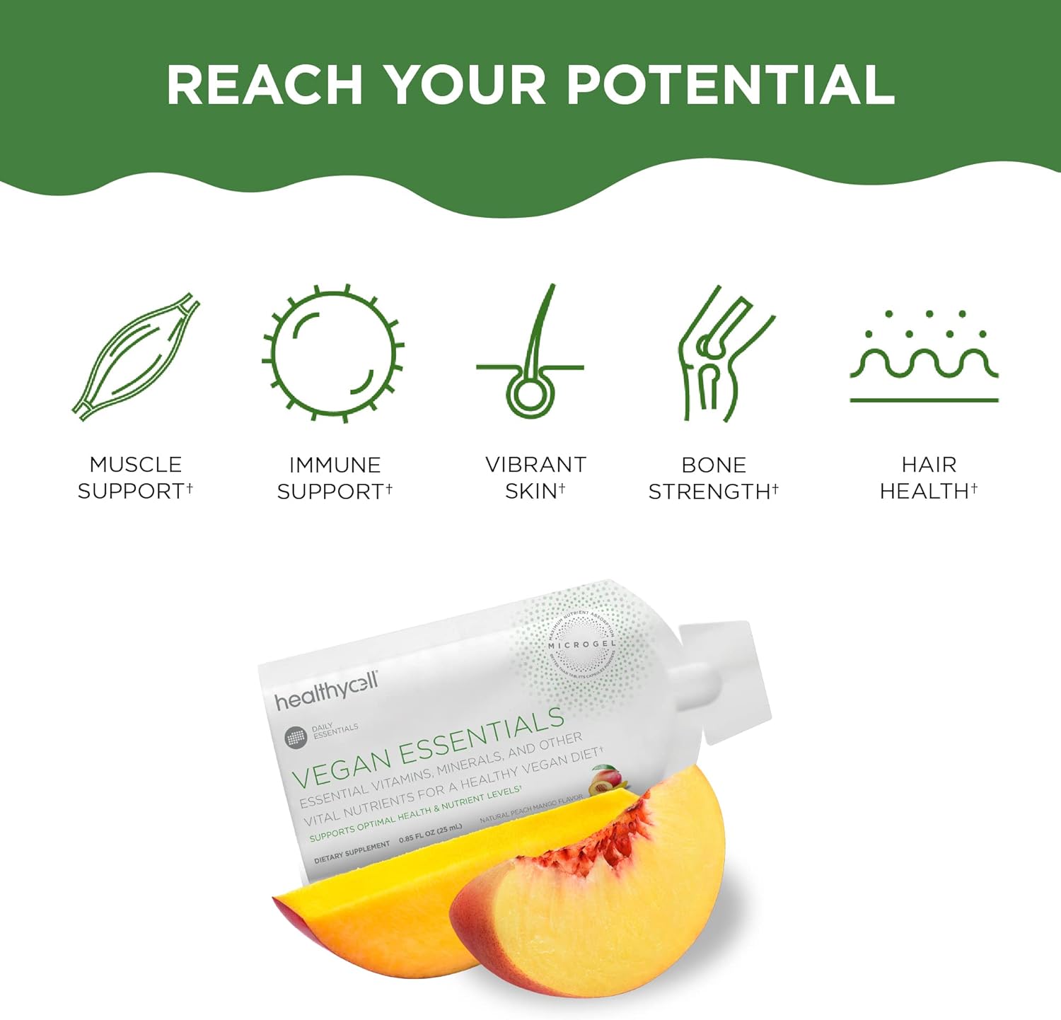Vegan Liquid Multivitamin Supplement for Brain, Heart, Immunity, Energy, Skin, Hair - 30 Gel Packs - Vegan Multivitamin for Women & Men