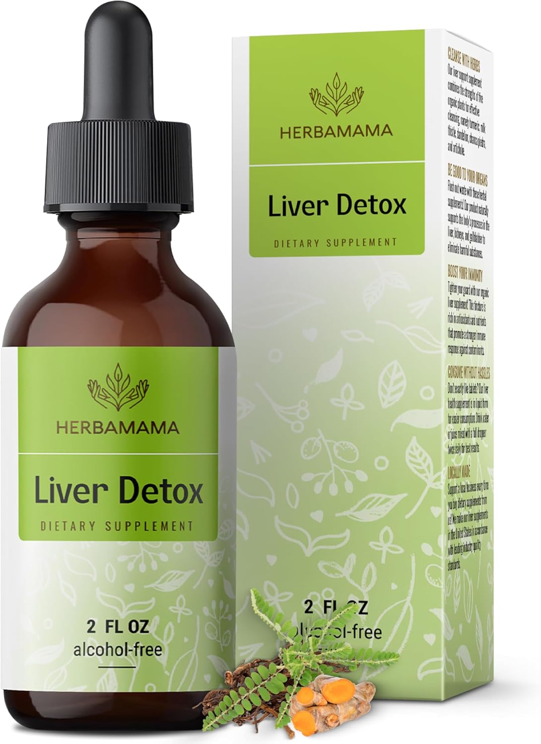 Vegan Liver Detox Tincture with Milk Thistle & Dandelion Root - Alcohol & Sugar-Free Cleanse Drops - Non-GMO Liver Support Supplement, 42-Day Supply