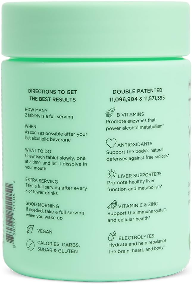 Vegan Liver Health & Immunity Support Chewable Tablets with Electrolytes - 40 Tablets