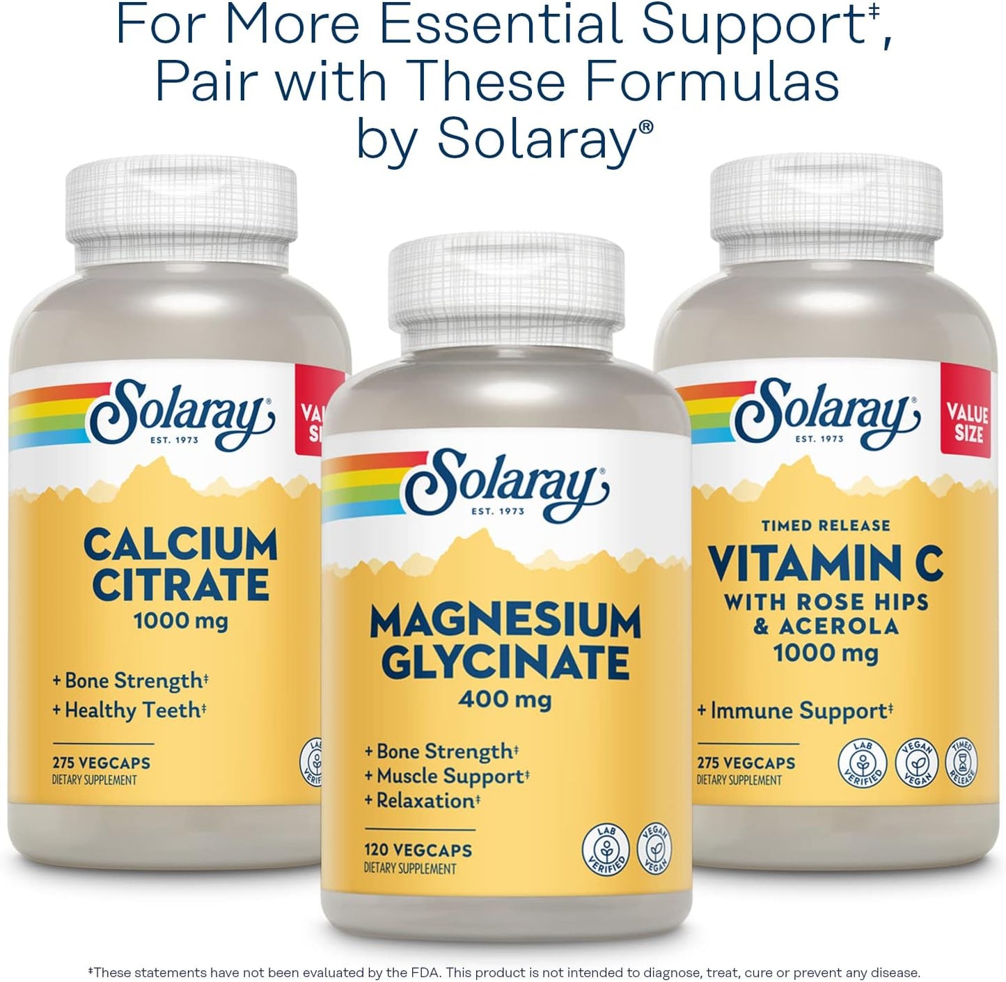 Vegan Magnesium and Potassium Asporotate Supplement with Bromelain for Bone and Muscle Health - 120 VegCaps, 60 Servings